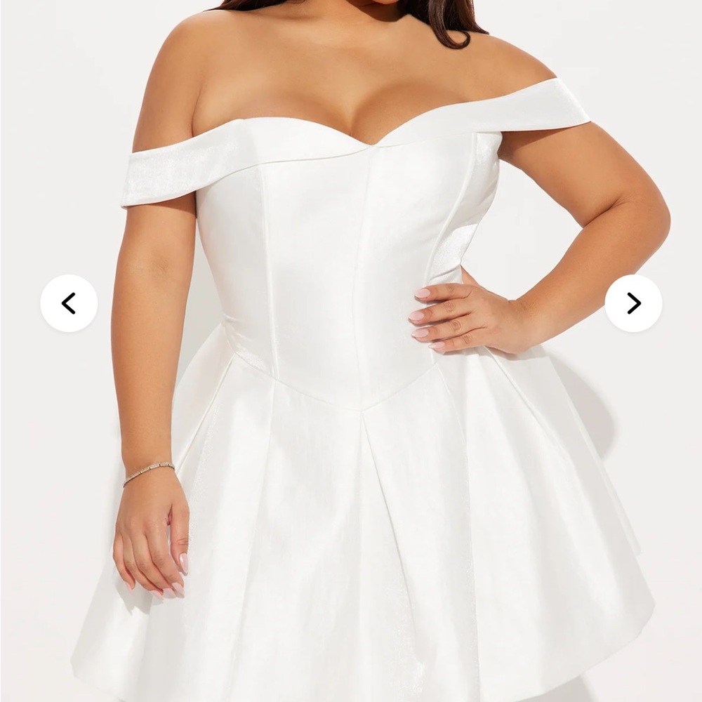 Fashion Nova Strapless White Dress